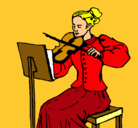 Dibujo Dama violinista pintado por cata