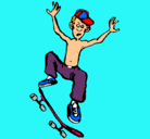 Dibujo Skater pintado por juliaeg