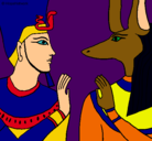 Dibujo Ramsés y Anubis pintado por nirvansita