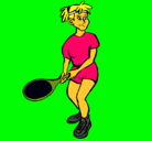 Dibujo Chica tenista pintado por diana