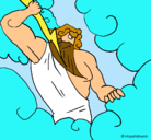 Dibujo Dios Zeus pintado por angel