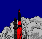 Dibujo Lanzamiento cohete pintado por ELIAS