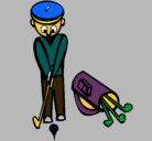 Dibujo Jugador de golf II pintado por montserrat