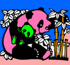 Dibujo Mama panda pintado por javiera