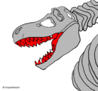 Dibujo Esqueleto tiranosaurio rex pintado por OSCAR