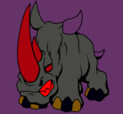 Dibujo Rinoceronte II pintado por a