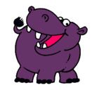 Dibujo Hipopótamo pintado por luis