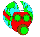 Dibujo Tierra con máscara de gas pintado por DI8EECDGHD
