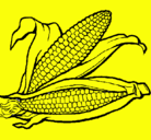 Dibujo Mazorca de maíz pintado por sofia