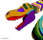 Dibujo Esqueleto tiranosaurio rex pintado por juanmartin