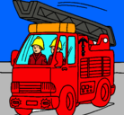 Dibujo Coche de Bomberos pintado por Nacho