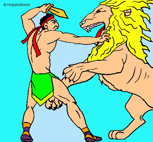 Gladiador contra león