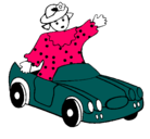 Dibujo Muñeca en coche descapotable pintado por duljeivis