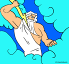 Dibujo Dios Zeus pintado por kevin