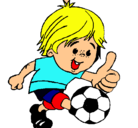 Dibujo Chico jugando a fútbol pintado por avatar