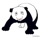 Dibujo Oso panda pintado por baby
