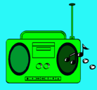 Dibujo Radio cassette 2 pintado por martin