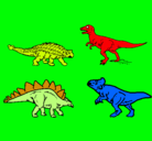 Dibujo Dinosaurios de tierra pintado por annie