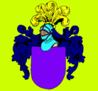 Dibujo Escudo de armas y casco pintado por laura