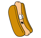 Dibujo Perrito caliente pintado por hotdog