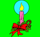 Dibujo Vela de navidad pintado por m