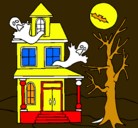 Dibujo Casa fantansma pintado por LEO