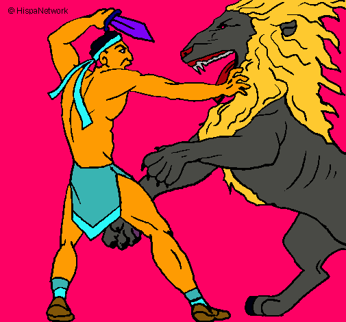 Gladiador contra león