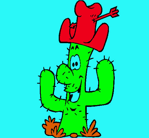 Cactus con sombrero