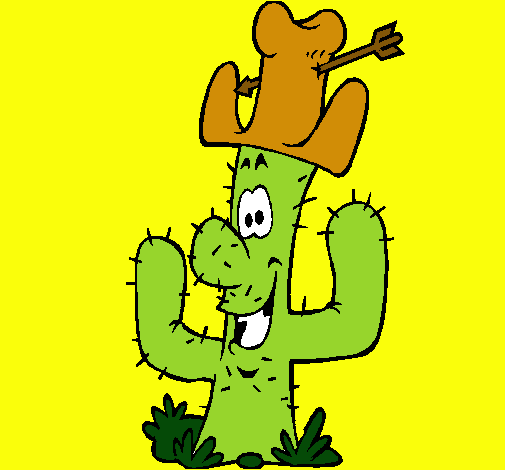 Cactus con sombrero