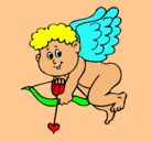 Dibujo Cupido pintado por rubia