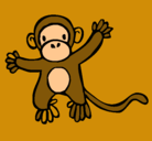 Dibujo Mono pintado por HUGO