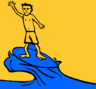 Dibujo Surfista pintado por david