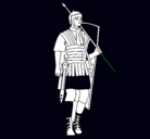 Dibujo Soldado romano pintado por hector