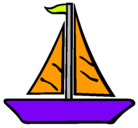 Dibujo Barco velero pintado por diego