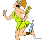 Dibujo Hermes pintado por alejandrohiguita