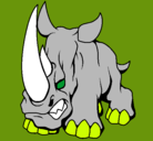 Dibujo Rinoceronte II pintado por rri