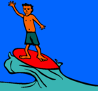 Dibujo Surfista pintado por ana