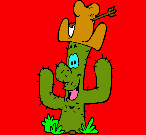 Cactus con sombrero