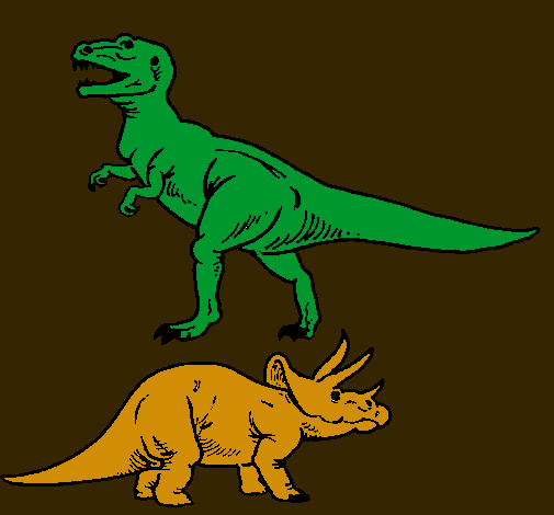 Triceratops y tiranosaurios rex