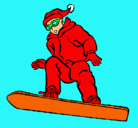 Dibujo Snowboard pintado por noe