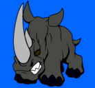 Dibujo Rinoceronte II pintado por rino