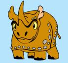 Dibujo Rinoceronte pintado por arianna
