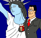 Dibujo Estados Unidos de América pintado por rafael