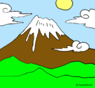 Dibujo Monte Fuji pintado por kath
