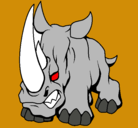 Dibujo Rinoceronte II pintado por rex