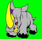 Dibujo Rinoceronte II pintado por Pablo