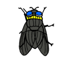 Dibujo Mosca negra pintado por mosca