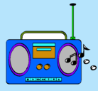 Dibujo Radio cassette 2 pintado por cristopherp.a