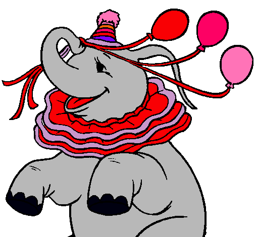 Elefante con 3 globos