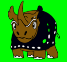 Dibujo Rinoceronte pintado por hugolin